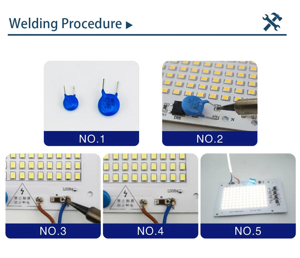 Description Picture 6 of itemLed Lamp 10W 20W 30W 50W 100W Smart IC Floodlight COB Chip SMD 2835 Outdoor Long Service Time DIY Lighting In AC 220V 230V 240V