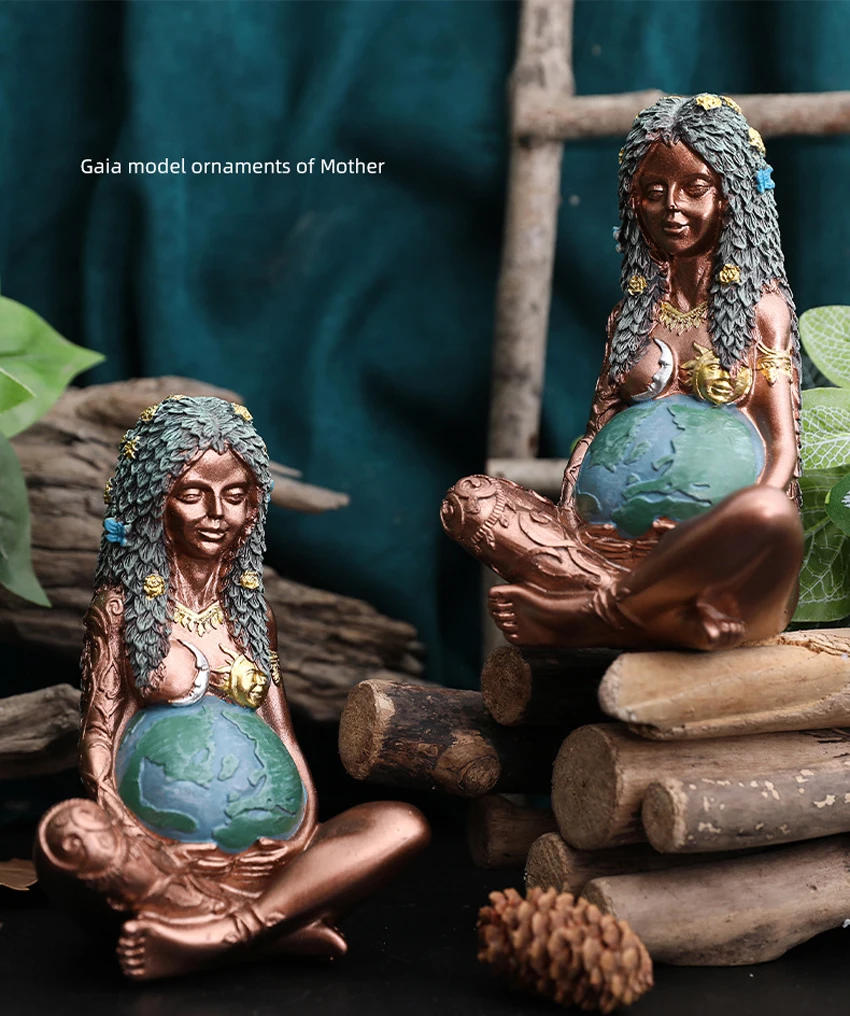 Description Picture 6 of itemERMAKOVA Resin Millennial Gaia Statue Mother Earth Goddess Figurine Mother's Day Gift & Home Garden Decoration Figurine