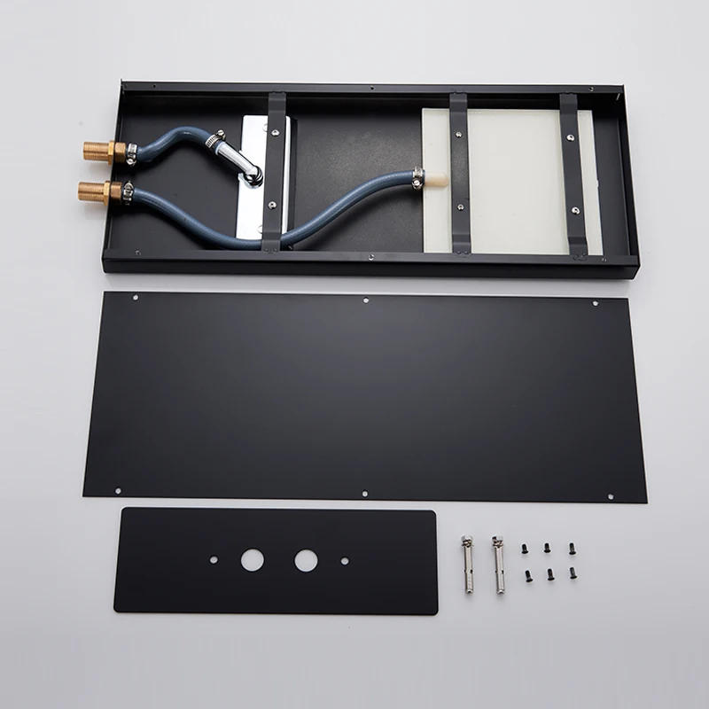 Description Picture 5 of itemThermostatic Black/Chrome Rain Shower Faucet Back Massage Shower Faucet Set Conceal Shower Set Bathroom Shower Waterfall Taps