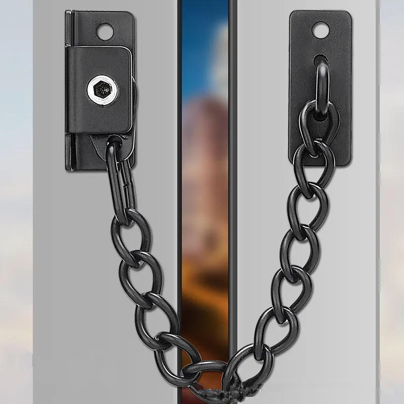 Description Picture 2 of itemWindow Safety Latch Chain Stainless Steel Sliding Door Window Lock Casement Stopper Anti-theft Locks Hasp Protective Child