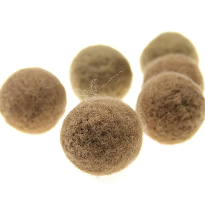 Description Picture 5 of itemRound Wool Felt Balls, Pom Poms, Handmade DIY Christmas Gifts, 3cm, 10Pcs per Lot