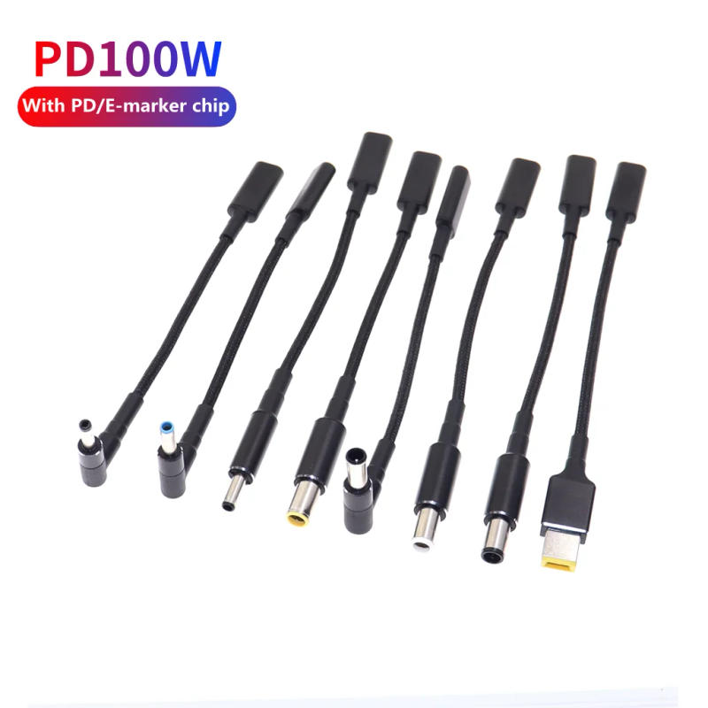 Description Picture 5 of item100W Universal Laptop Power Adapter Connector Fast Charging Cable Cord USB Type C Female to Notebook Charger Plug Jack Converter