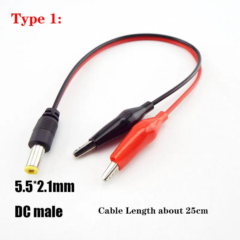 Description Picture 2 of itemAlligator Cilps to USB Plug Test Cable Lead Jumper Wire Male Female Jack Dual Probe Crocodile Clip Electric DIY Power Supply