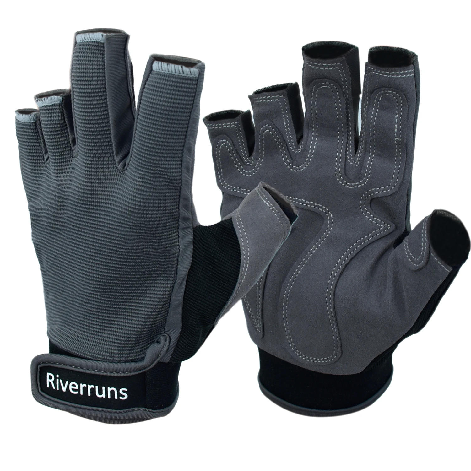 Description Picture 2 of itemRiverruns Fingerless Fishing Gloves Sun Protection for Men Fishing, Paddling, Sailing, Rowing and Hiking.