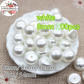 white 8mm 100pcs