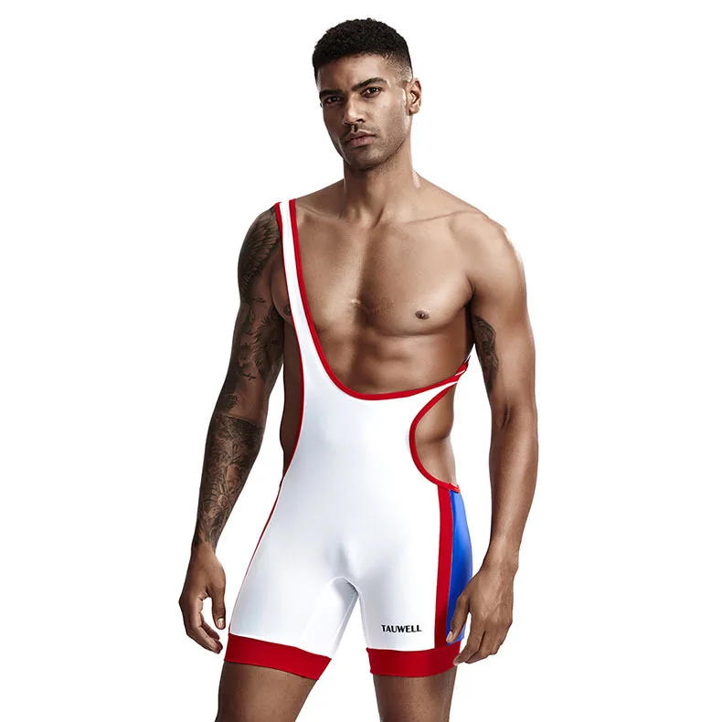 Description Picture 5 of itemMen Undershirts Leotard Sports Wrestling Singlet Body Shaper Corset Bodysuits Underwear Bodybuilding Jumpsuits Shorts Underwear