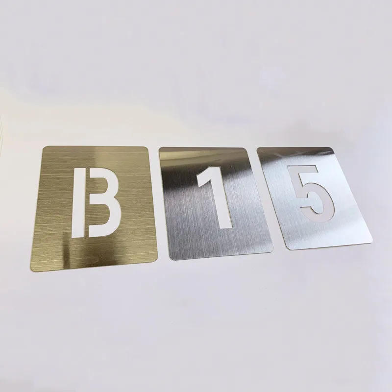 Description Picture 2 of item150mm Stainless Steel Wall Stencils Engraving Painting Numbers Letters Spray Paint Templates Mould Paint Floor Mark Sign 0-9 A-Z