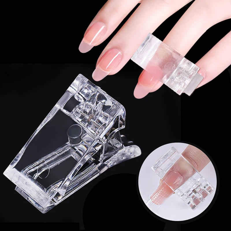 Description Picture 3 of itemPlastic Fixed Clip For Poly Nail Gel Art Tools Fingernail Forms Tips Extension Builder Clamp