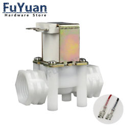 G1/2 Internal Threaded Plastic Solenoid Valve DN15 RO Water Inlet And Drain Valve DC12V DC24V AC220V
