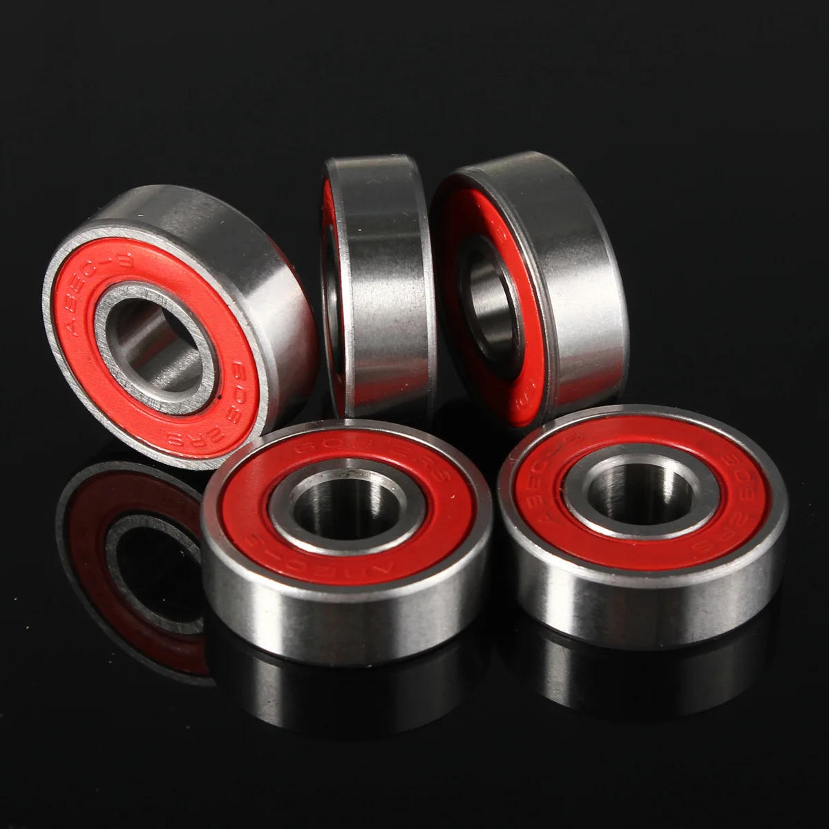 Description Picture 6 of item8x22x7mm 10x ABEC-9 608 2RS Inline Roller Skate Wheel Bearing Anti-rust Skateboard Wheel Bearing shaft Red Sealed