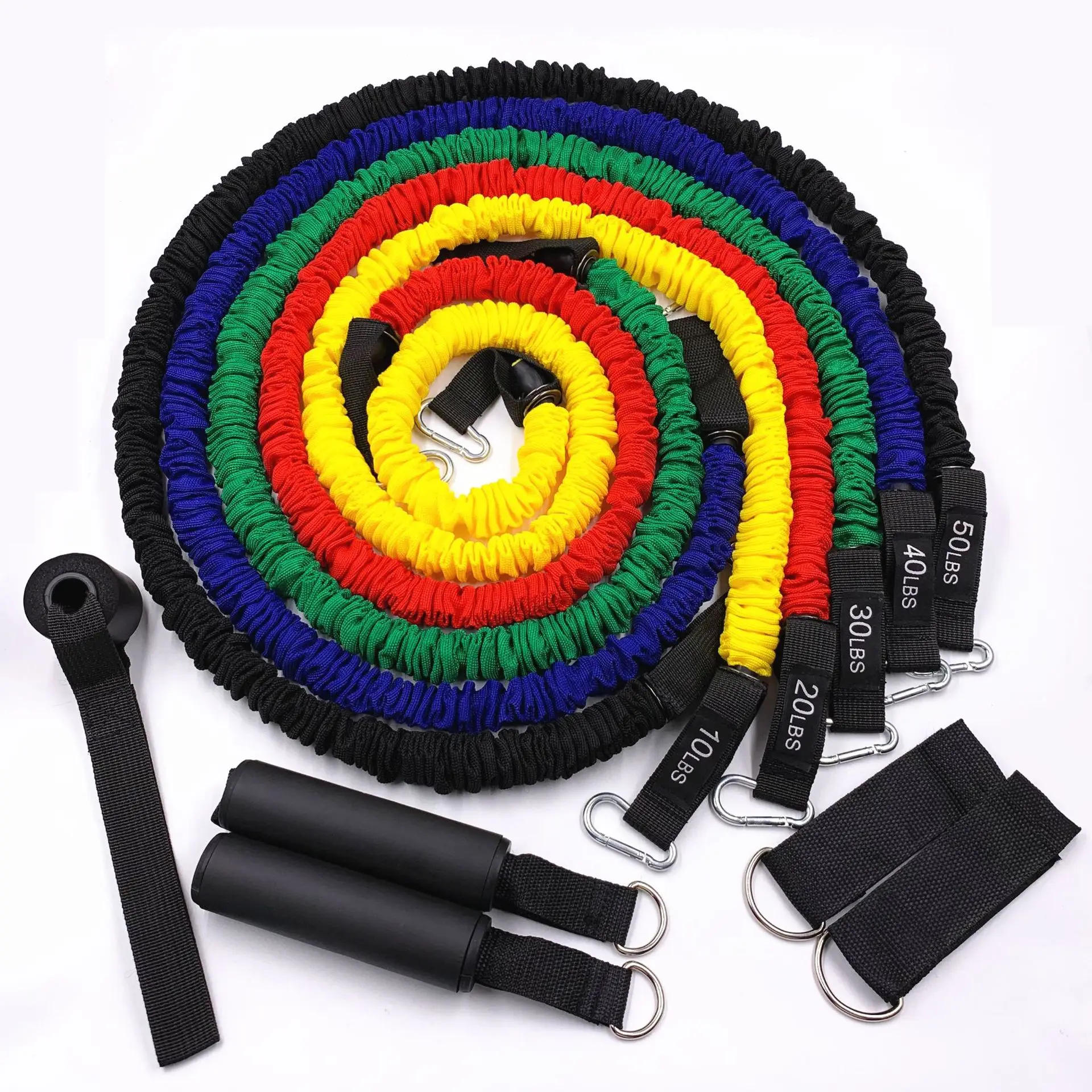 Description Picture 3 of item150lbs Resistance Bands Set Home Fitness Yoga Band Strength Training Exercise Resistance Band Fitness Exercise Elastic Rope Set