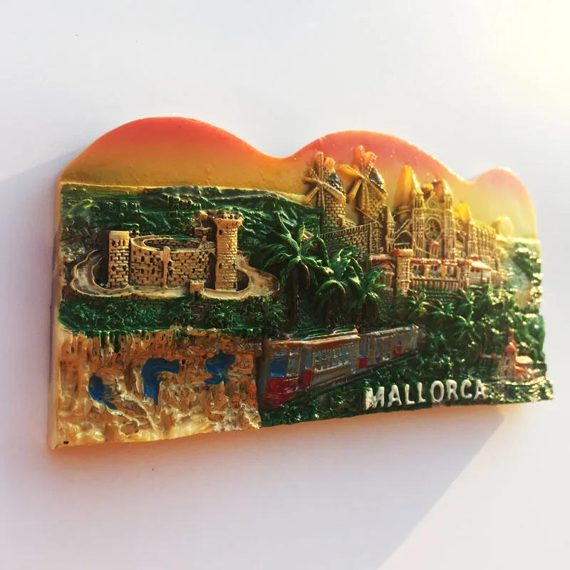 Description Picture 4 of itemSpain Mallorca Fridge Magnets Majorca Palma Castle Cuenca Ronda Tourism Memorial Decor Crafts Magnetic Refrigerator Sticker Gift