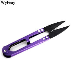 1Pcs/Lot Thread Scissors Sewing Spring Embroidery Thrum yarn scissors cross stitch clothing tailor U-cut head shear DIY Supplies