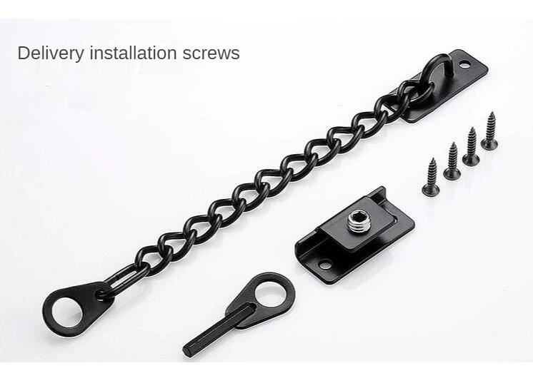 Description Picture 5 of itemWindow Safety Latch Chain Stainless Steel Sliding Door Window Lock Casement Stopper Anti-theft Locks Hasp Protective Child