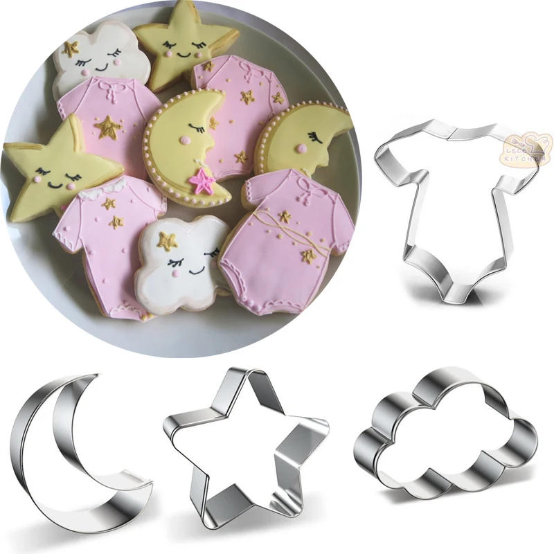Description Picture 3 of item1pcs Moon Star Cloud Stainless Steel Cookie Cutter Biscuit Mold Fondant Cake Decor Tool Craft Baking Pastry Shop Cupcake Toppers