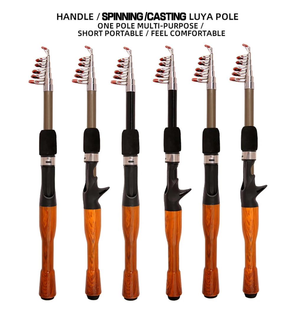 Description Picture 2 of itemTelescopic Fishing Rod Carbon Maximum Resistance: 8 KG Mini Portable  Metal Reel Fishing Combination Rod Combo