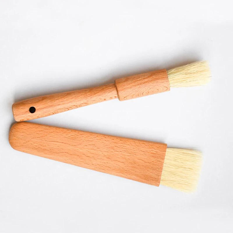 Description Picture 5 of item1pc Household Kitchen Brush Barbecue Oil Brush Round Handle Bristle Brushes Flat Pastry Baking Brush Kitchen Cooking Brush