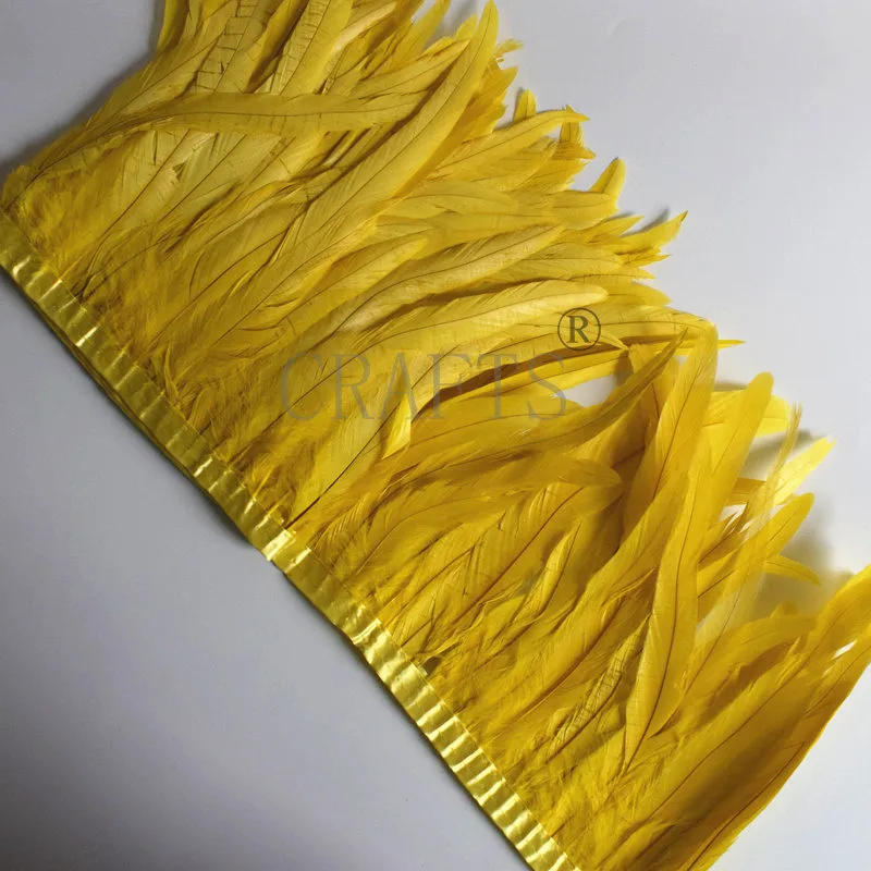 Description Picture 6 of item10 Yards Rooster Feather Trims 25-30cm  Coque Feather Strung Chicken Feather Trimming Dress/Skirt /Costume Carnival Decoration