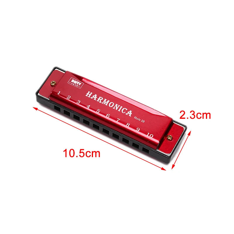 Description Picture 5 of item1PC Professional 10 Hole Harmonica with Box Mouth Metal Organ Musical Instrument for Children Adults Beginners Musical Toys