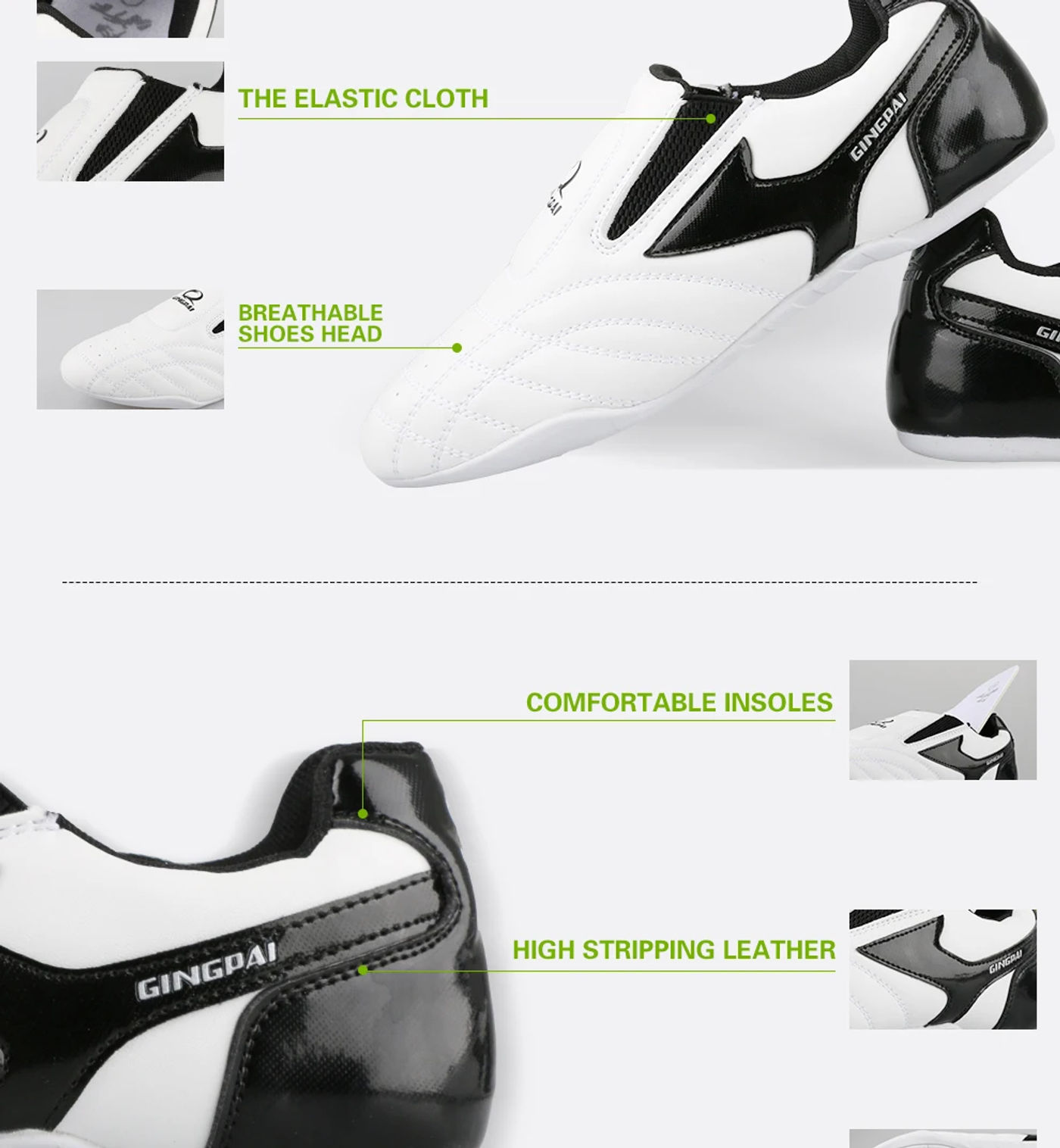 Description Picture 5 of itemBreathable Taekwondo Shoes Karate Kung Fu Wrestling Martial Arts Shoes Women Men Adult Children Soft Sole Sneaker Coach Shoes