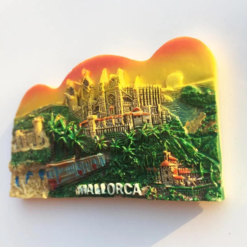 Description Picture 5 of itemSpain Mallorca Fridge Magnets Majorca Palma Castle Cuenca Ronda Tourism Memorial Decor Crafts Magnetic Refrigerator Sticker Gift
