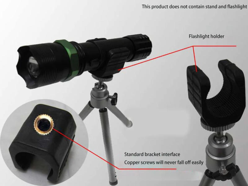 Description Picture 4 of item1pc Universal U Shaped Bike Flashlight Mount Holder Arm Mount Bracket Light Lamp Torch Clip For Tripod Clamp Bicycle Parts