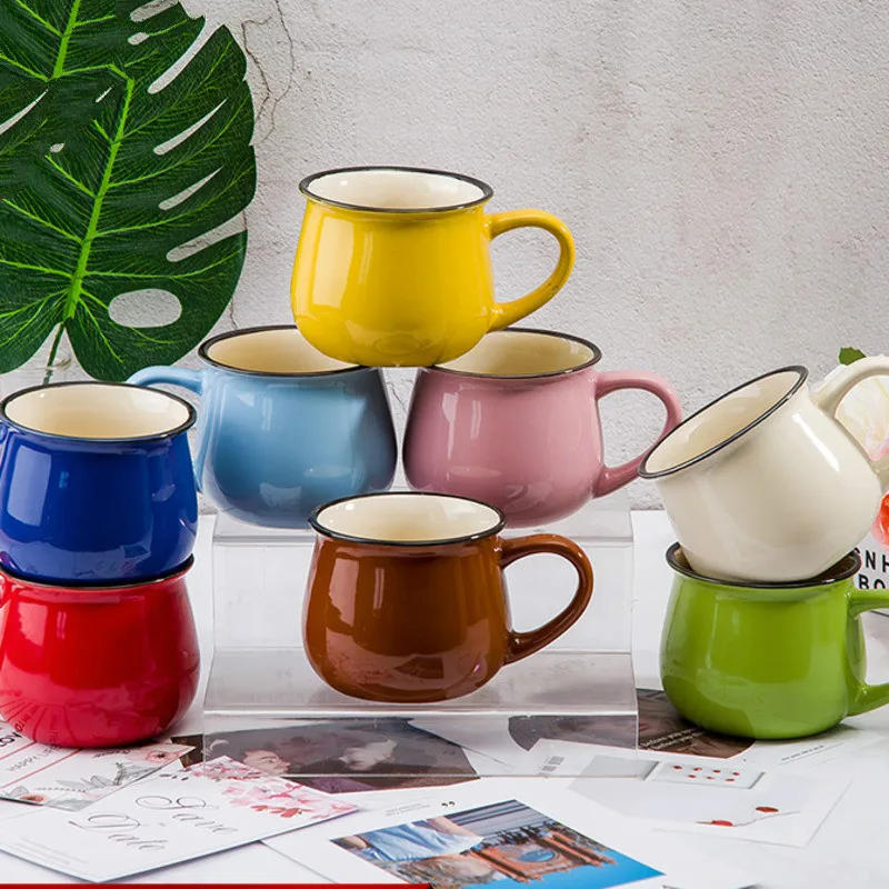 Description Picture 2 of itemHome Office Creative Gift Retro Tea Coffee Eco-friendly Mug High Quality Ceramics Drinking Mugs Ceramics Engraving Red Cups