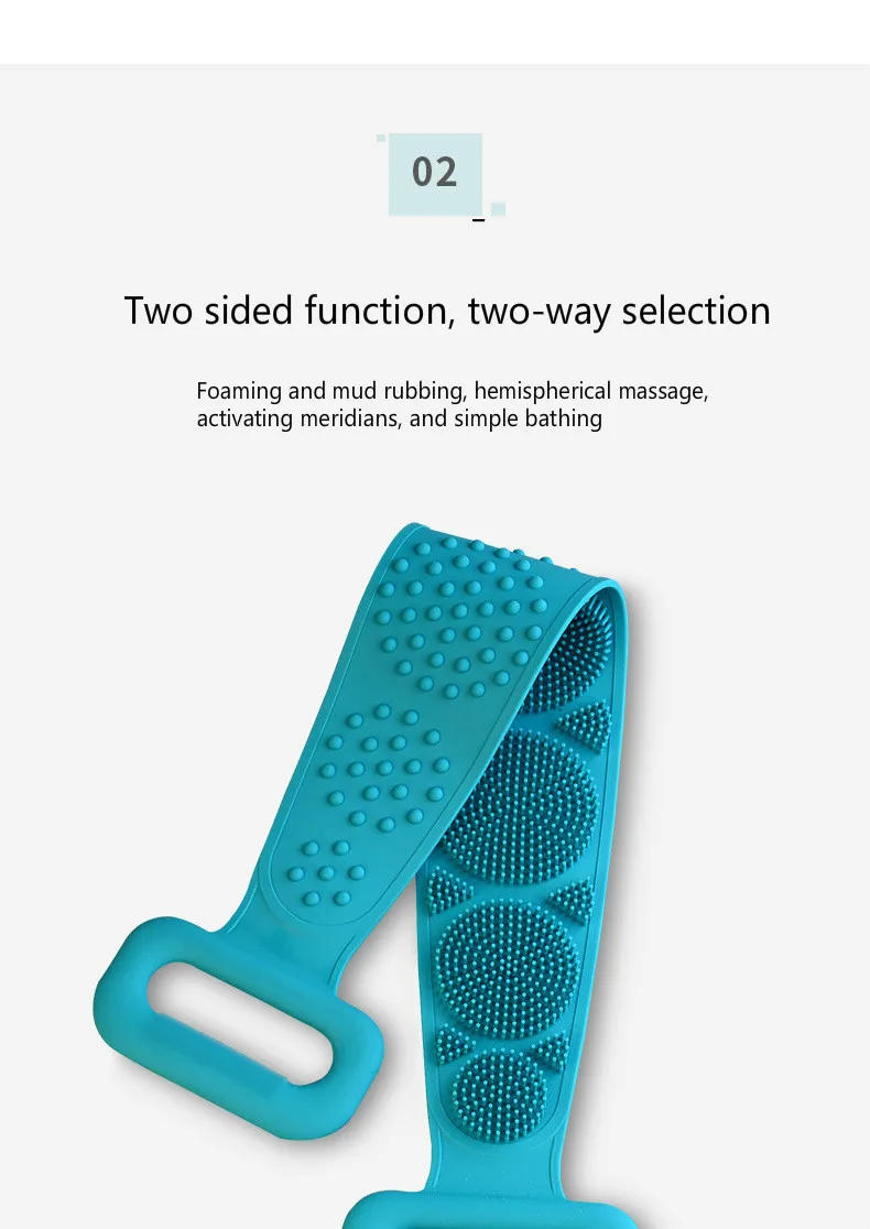 Description Picture 3 of itemSilicone bath towel rubbing back exfoliating dead skin body massage brush bath brush rubbing towel  shower cleaner