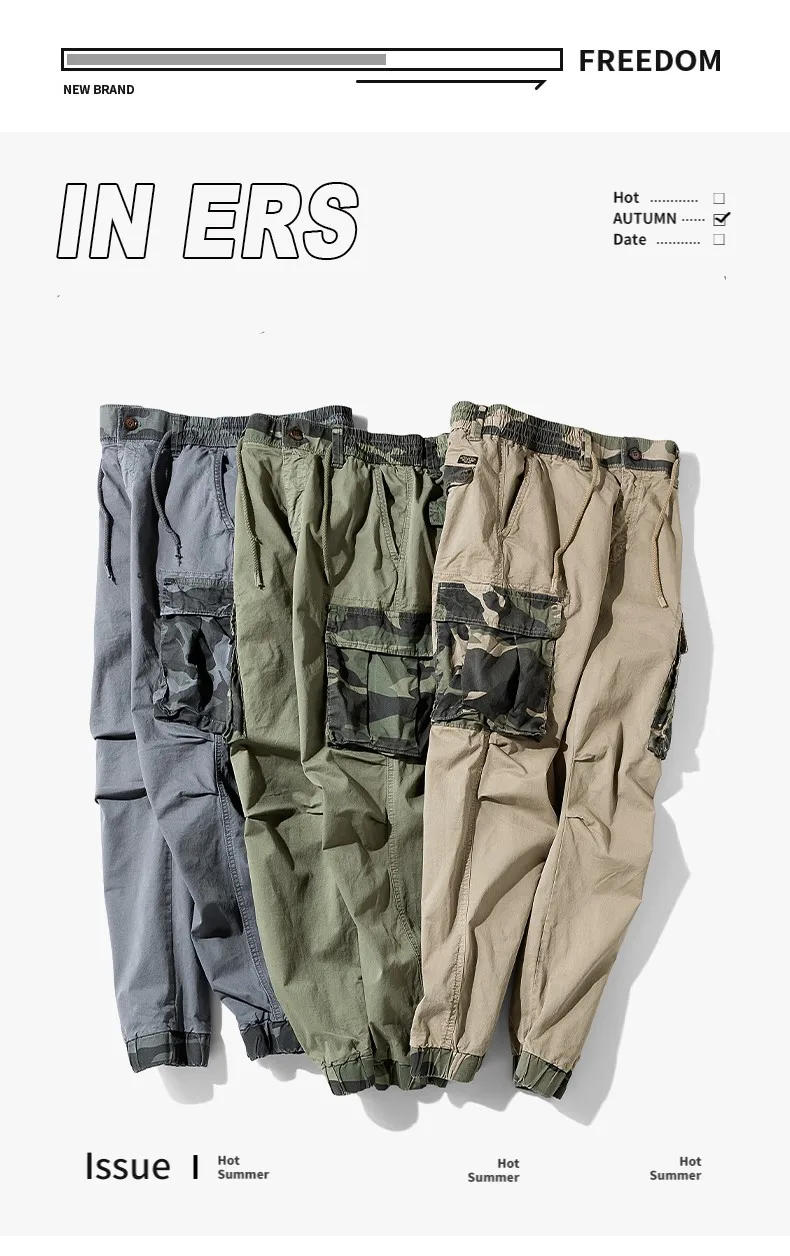 Description Picture 2 of itemSpring and Autumn Overalls Men's Outdoor Sportswear Autumn New Tactical Pants Casual Sports Pants Men's Cotton Trousers