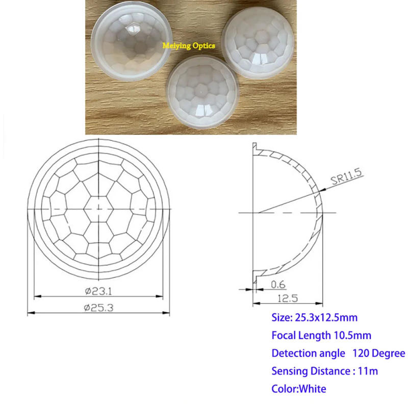 Description Picture 6 of itemPIR Human Body Infrared Induction Fresnel Lens Optical HD PE NF-IR Lenses 1PCS