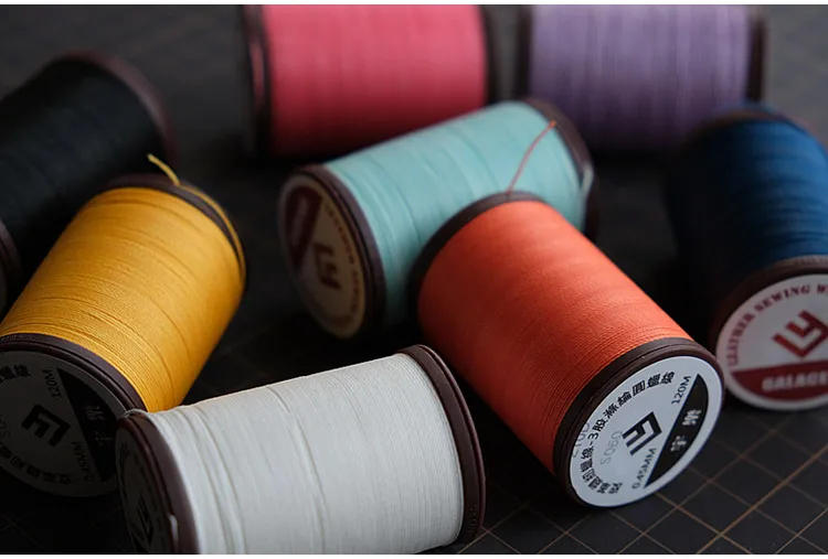 Description Picture 4 of itemDiameter 0.65mm 60 Meters Manual High Quality Round Sewing Wax Thread for Leather Craft Bracelet Weave Polyester Strength Thread