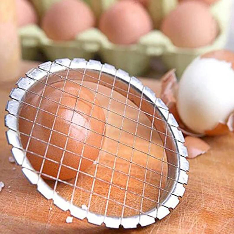 Description Picture 3 of itemMultifunction Egg Slicers Section Cutter Divider Stainless Steel Egg Splitter Cut Egg Device Creative Kitchen Egg Tools