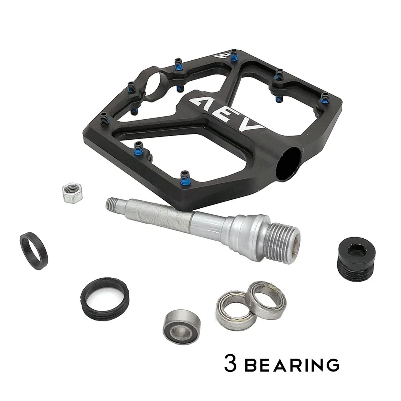 Description Picture 3 of itemNew Anti-slip Footboard  CNC Aluminum alloy 9/16" Road Fixie Bikes Pedals MTB 3 Bearings Pedal Bicycle Bike Pedal