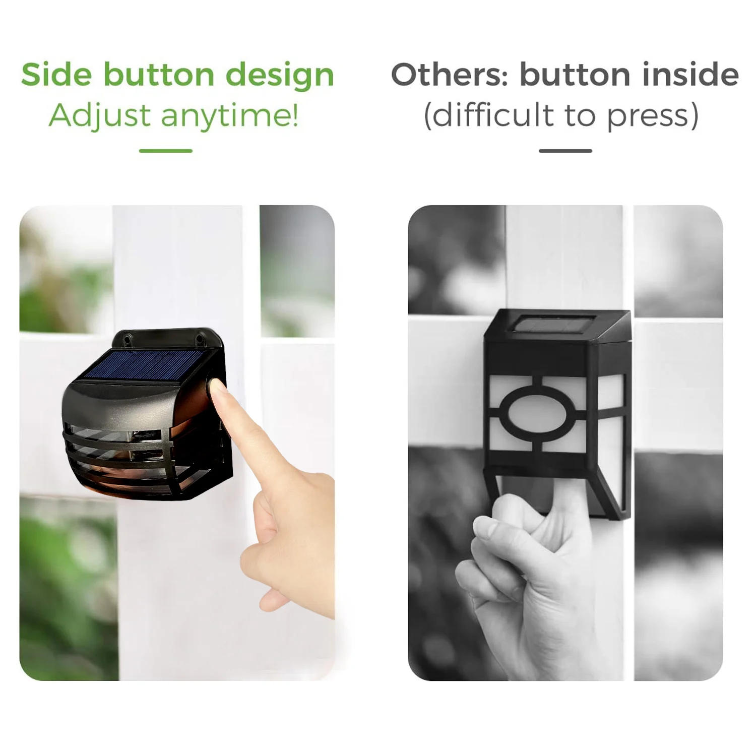 Description Picture 5 of item4PCS LED Solar Wall Lamp Outdoor Waterproof Grille Luminous Lighting Garden Decoration Solar Lights Stairs Fence Sunlight Light