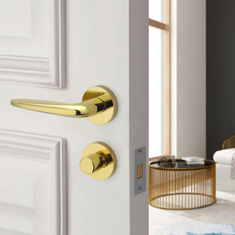 Description Picture 4 of itemModern Unilateral Zinc Alloy Safety Anti-theft Door Locks Interior Silent Handle Mechanical Door Lock Hardware Accessories