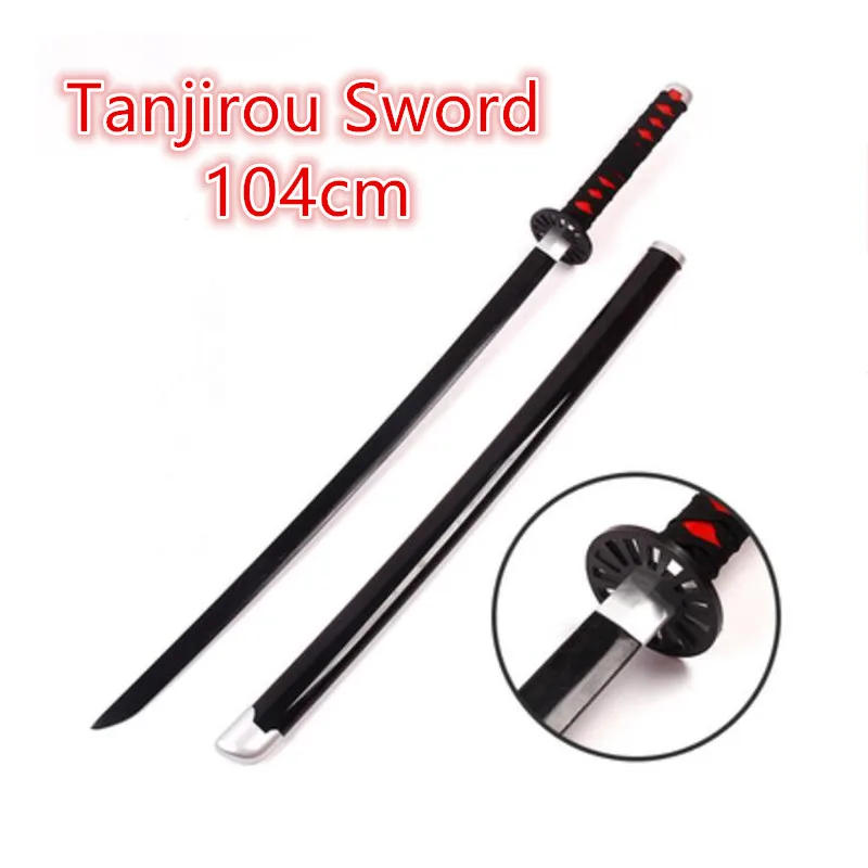 Description Picture 3 of item104cm  Knife Demon Slayer Sword 1:1 Weapon Cosplay Tanjirou Kochou Shinobu Devil's Blade Samurai Sword 1:1 Ninja Katana Model PU