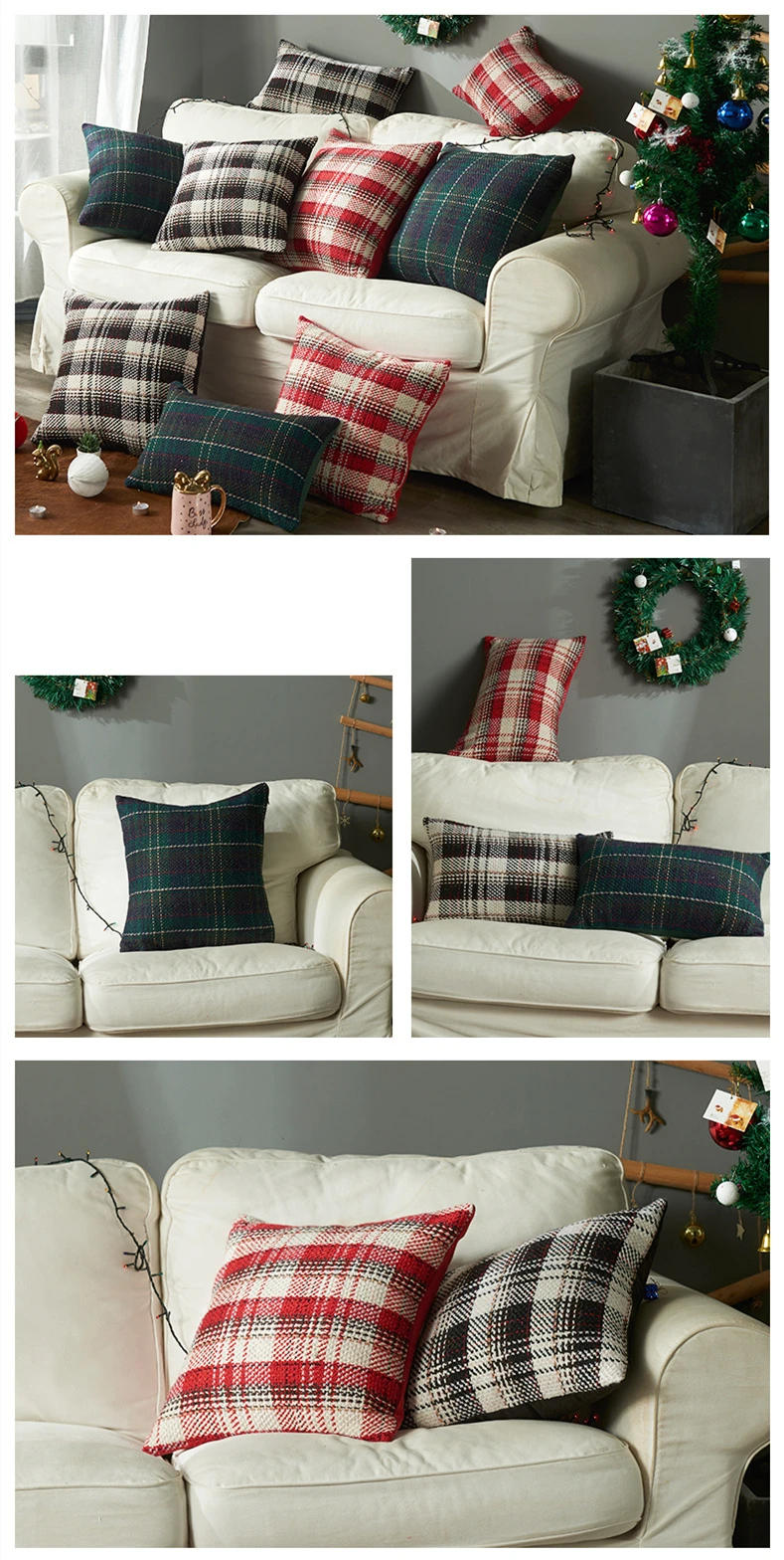 Description Picture 4 of itemNEW Luxury Woolen knitted Plaids Decorative Pillows Cover Wool Plush Throw Pillows for Couch Chairs Bedroom Pillow Cushion Cover