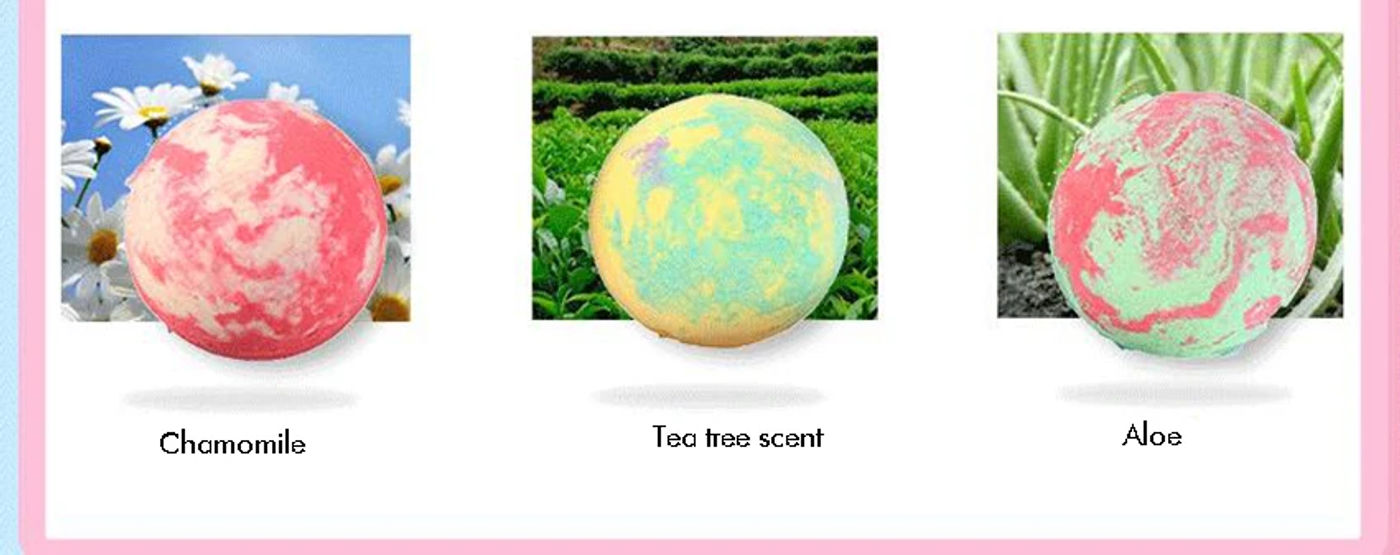 Description Picture 4 of itemBath Bombs Gift Set- 9 Aromatherapy Bath Bombs 900g, with Sea Salt, Essential Oil, for Relaxation and Stress Relief