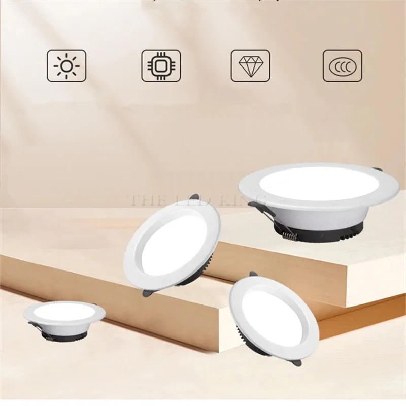 Description Picture 6 of itemLED Downlight 5W 7W 9W 12W 15W 20W Round Recessed Lamp 220V 230V 240V Led Bulb Bedroom Kitchen Indoor LED Spot Lighting