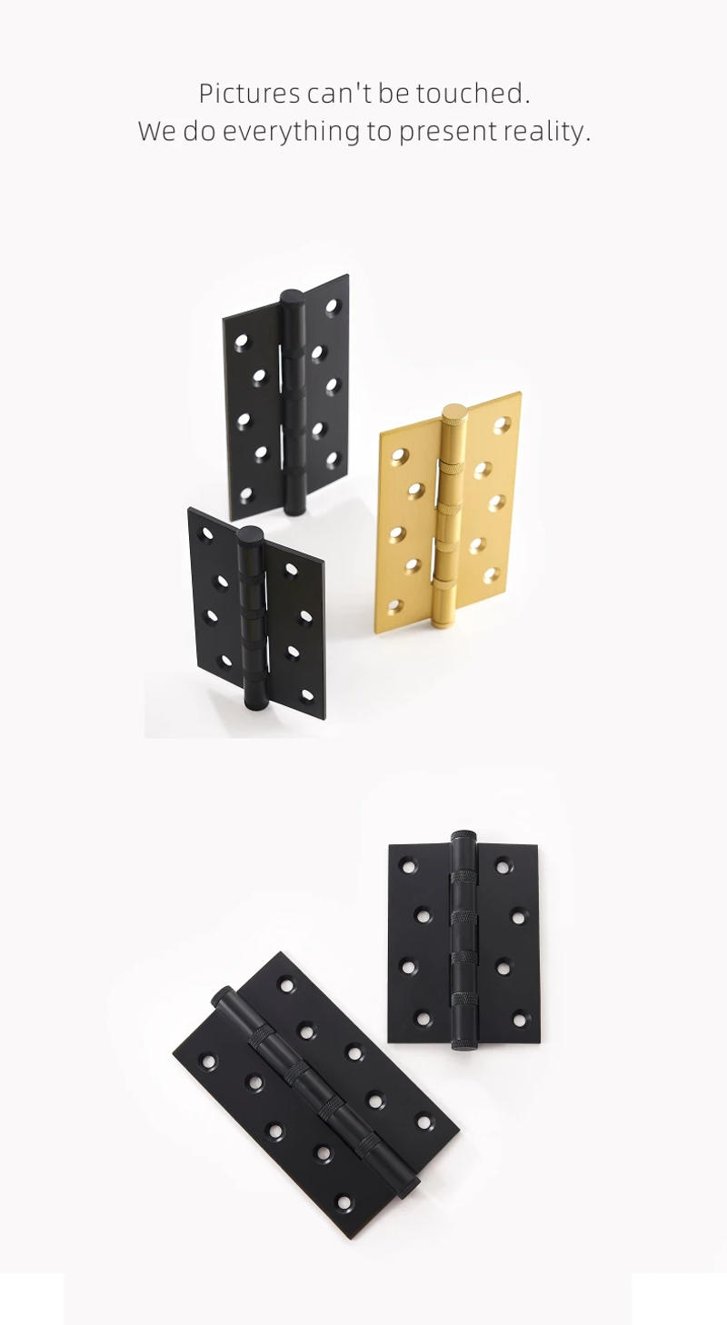 Description Picture 5 of itemDooroom Brass Knurled Door Hinges Free Slot Smoothly Thickening Mute Door Hinges 4 Inch 5 Inch