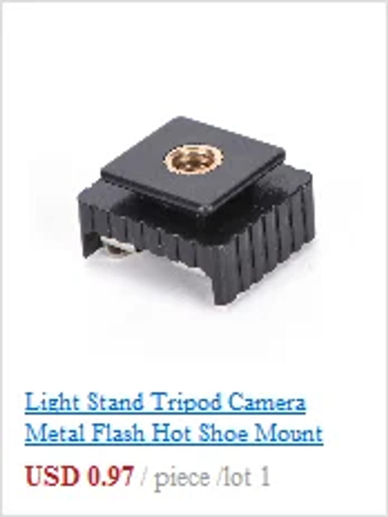 Description Picture 5 of item1pc Ball Head For Camera Tripod LED Light Flash Tripod Bracket Holder Mount 1/4 Hot Shoe Adapter Cradle