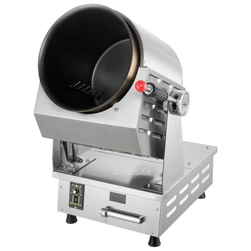 Description Picture 2 of item2.3L Commercial Automatic Food Rolling Stir-frying Machine Cooker Electric Intelligent Non-stick Drum Cooking Robot Machine