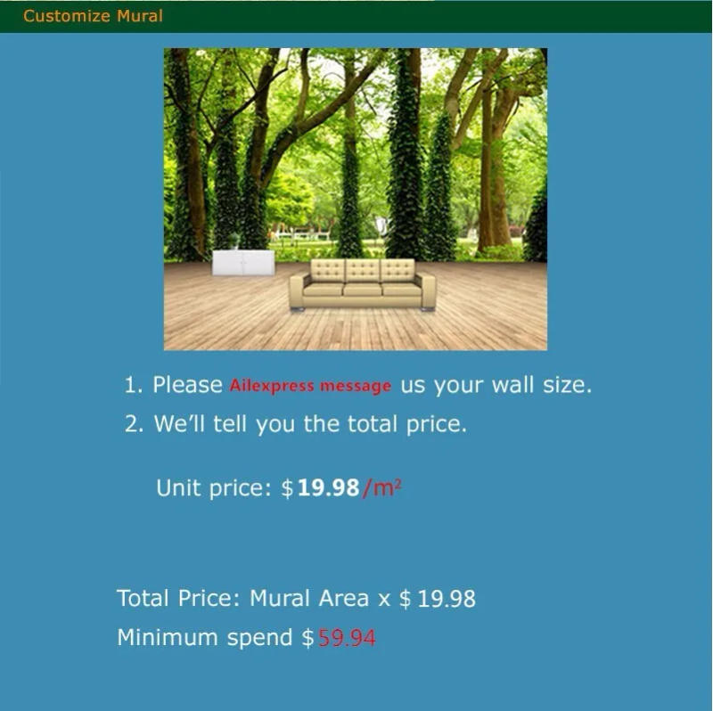 Description Picture 6 of item3DBEIBEHANG Wallpaper custom living room bedroom murals ultra high definition fir forest landscape background wall decoration