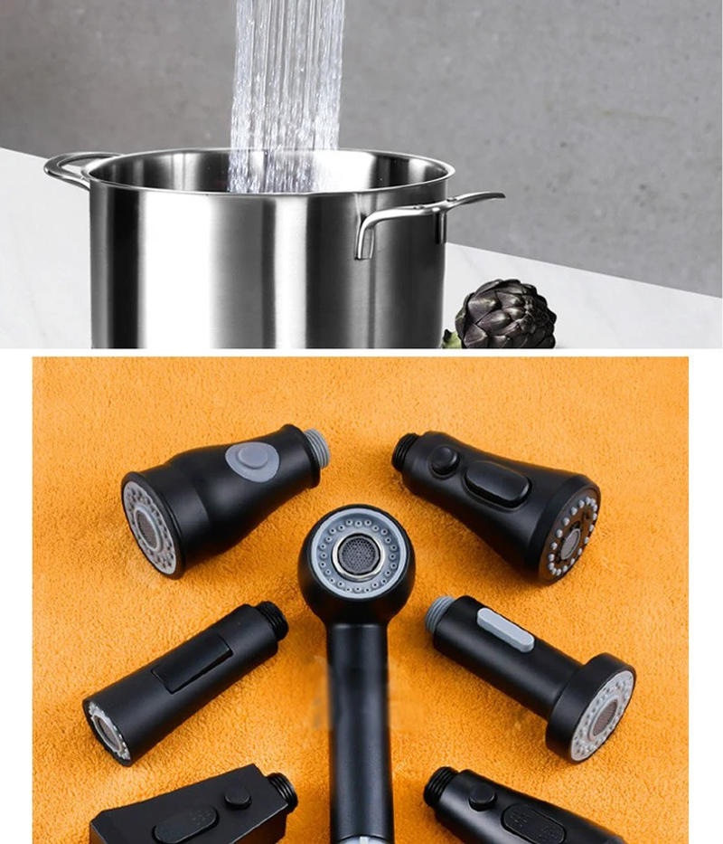 Description Picture 3 of itemKitchen faucet spout black shower head for kitchen tap bathroom faucet spout accessory shower for kitchen mixer plastic shower