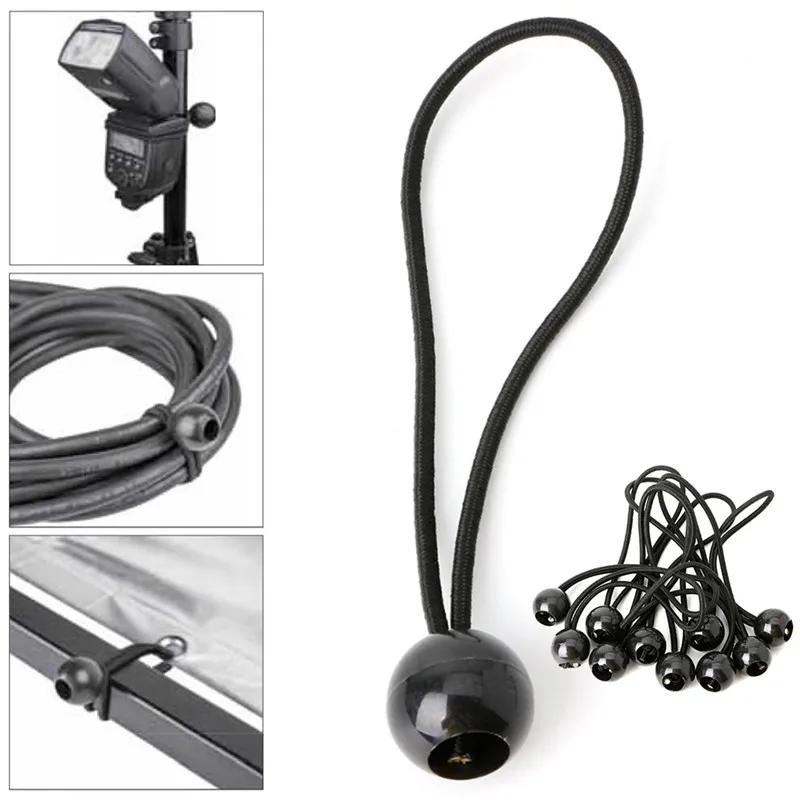 Description Picture 6 of item10pcs Tent High Elastic Ball Bands Plastic Ball Head Bungee Cords Trampoline Baggage Belts Tent Tie Elastic Ball Bands