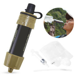 2PCS/1pc Portable Water Purifiers Outdoor Survival Water Filter Camping Camping Hiking Emergency Portable Outdoor Elements