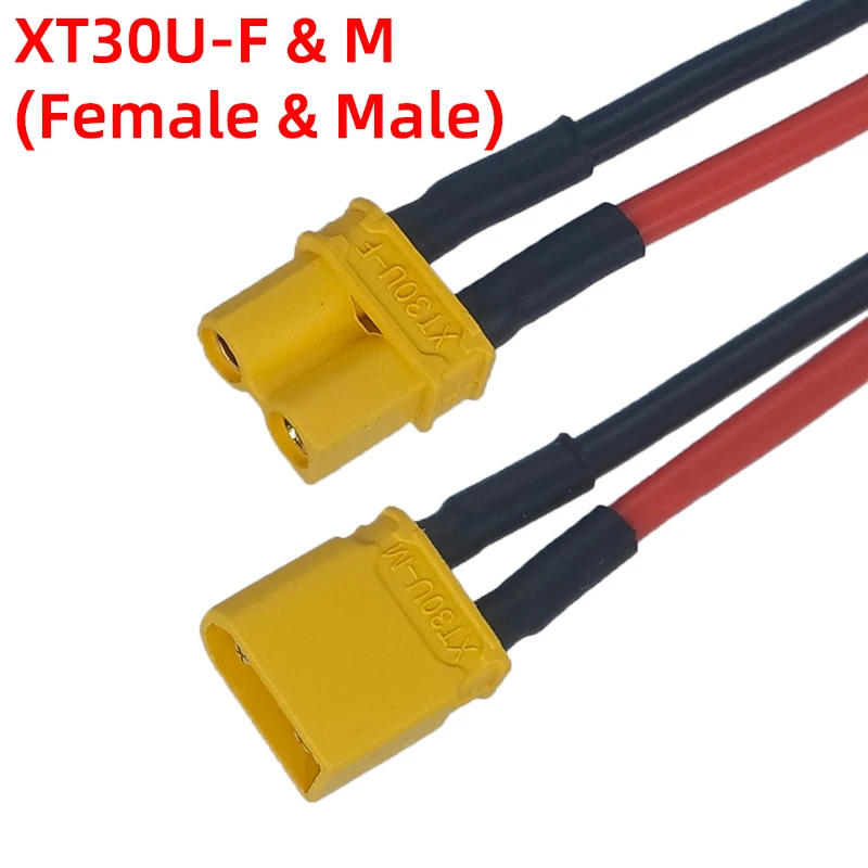 Description Picture 6 of item10/20/30/40/50CM UAV Wire Harness Accessories Amass XT90 Male and Female Plug With 12AWG/10AWG Silicone Flexible Cord Connector