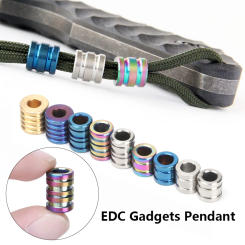 Colorful Titanium Alloy TC4 Knife Beads Knife Lanyard Camping Knife Gadgets Pendant Paracord Rope Knife EDC Outdoor Multi Tool