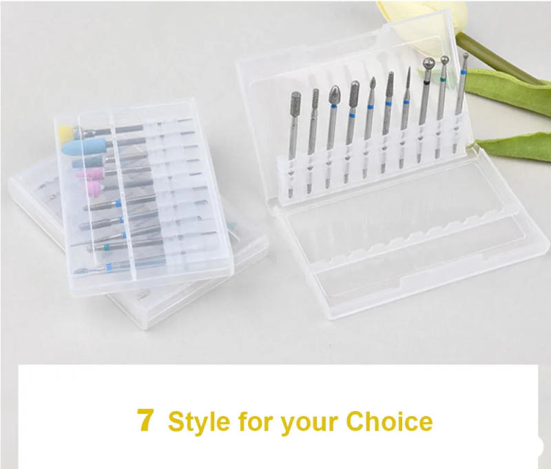 Description Picture 2 of item10Pcs/box Multi Functional Nail Cutters Electric Nail Drill Bits For Manicure Pedicure Tungsten alloy Grinding Head Nail Tools