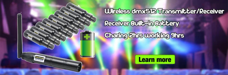 Description Picture 2 of itemPower Battery 192CH Wireless DMX Controller Wifi Recharge Receiver For DJ Equipment LED Par Moving Head Spotlights Controlle